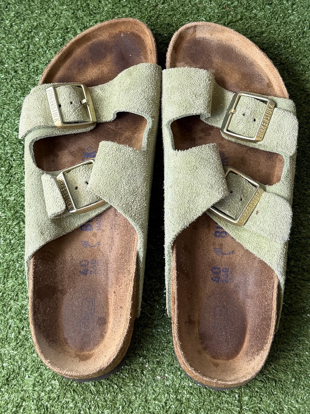 Birkenstock Arizona Suede Leather Green Tea Women’s Sandals